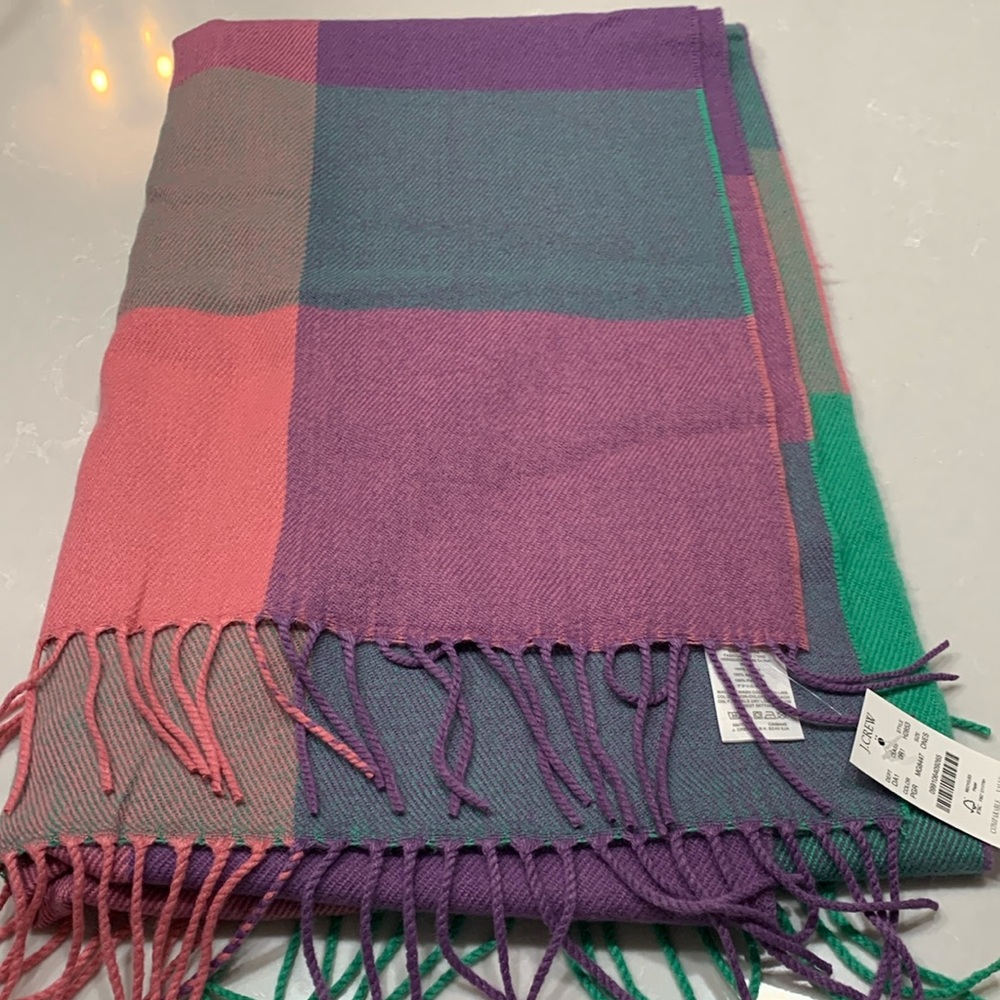 JCrew multi pastel color scarf